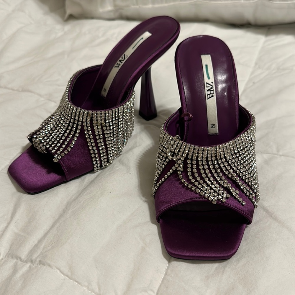 Zara purple mules
